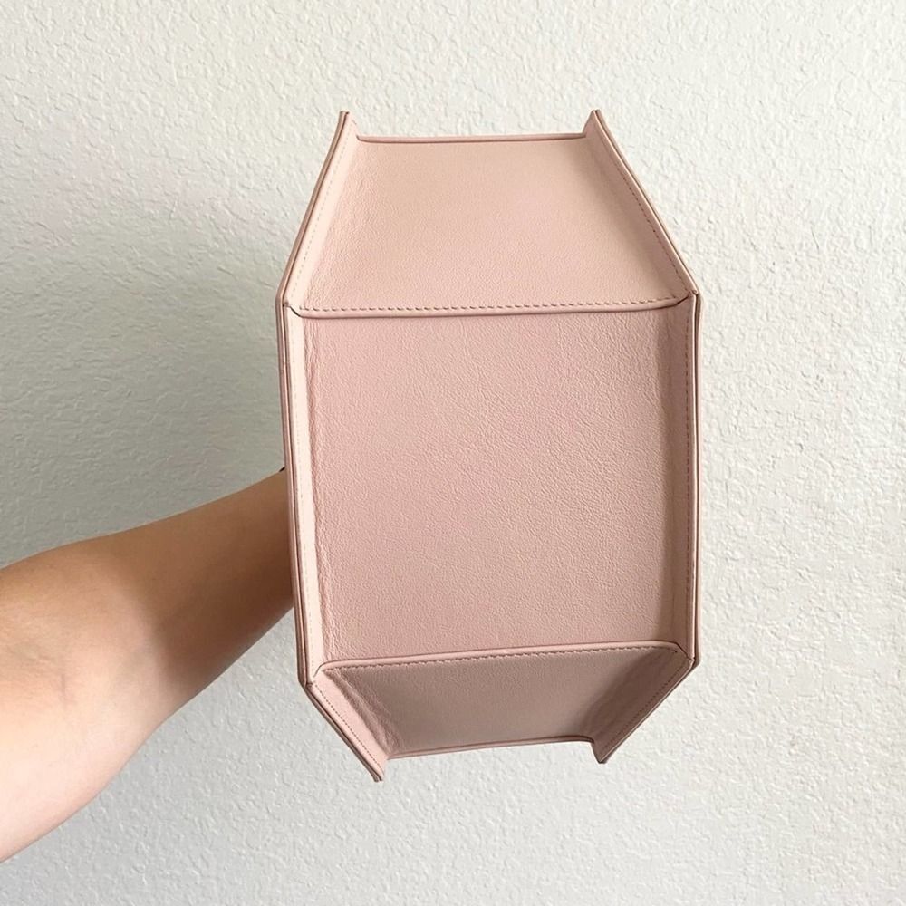 D’estre Blush Pink Leather Prism Bag Made In Italy Nwot Luxurious Statement — image 8 of 8